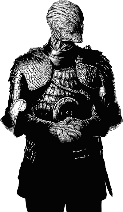 The Faceless Man sketch art